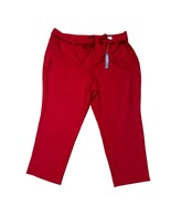 LOFT Red Slim Tie Waist Ankle Pants in Marisa Fit Plus Size 26 NWT - $42.73