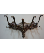 Antique Rare Hat &amp; Clothes Rack Coat Hanger Hook Five Arms Solid Brass - €204,95 EUR