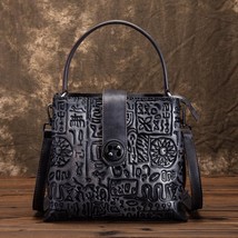  Handbags Women Bags Designer 2022 New Retro Handmade Embossing Striped Pattern  - £100.35 GBP