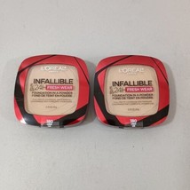 L&#39;Oreal Paris Infallible Fresh Wear Foundation Powder 180 Linen 0.31 oz 2 Pack - £11.95 GBP