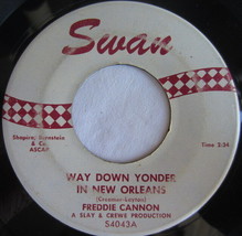Freddy Cannon ‎– Way Down Yonder In New Orleans, Vinyl, 45rpm, 1959, Ver... - $3.95