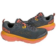 Hoka One Challenger ATR 6 Gray Orange Pink Womens Trail Shoes Size 9.5 D Wide - £51.35 GBP
