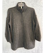 Eileen Fisher Gray Stand Collar Organic Cotton Jacket women&#39;s size XS - $64.99