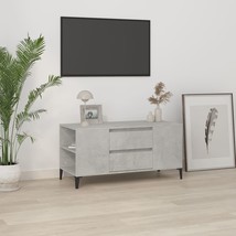 TV Cabinet Concrete Grey 102x44.5x50 cm Engineered Wood - £46.96 GBP