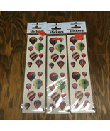 Vintage hot air balloon sticker lot still in original packaging sticky p... - $366.64 MXN