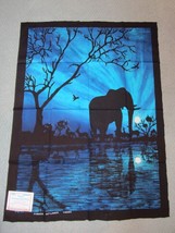 Art Lanka Batik Artisan Painting Ananda Abeykone Vtg Sri Lanka Elephant Sunset - £79.61 GBP