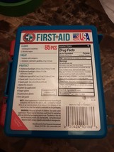 First Aid Kit Emergency Medical Travel car box 85 pieces helps clean pro... - $11.46