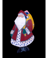 Primitive Santa Wood Ornament Wooden FIgurine Decorative Collectible Vin... - $18.49