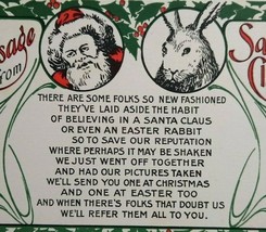 Christmas Postcard Prince Message From Santa Claus &amp; Easter Bunny 1909 Peabody - £41.59 GBP