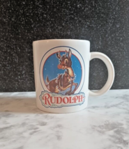 Vintage 1993 Rudolph the Red Nose Reindeer Coffee Mug Christmas Nostalgi... - £10.81 GBP