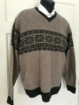 Vintage 90s GAP Fair Isle  Birds Eye Crewneck 100% Merino Wool Sweater M... - £30.29 GBP