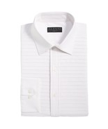 Alfani Men&#39;s Slim Fit Horizontal Pleated Panel Formal Shirt White B4HP - $25.69 CAD