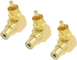 VCE 3-Pack RCA Male to Female 90 Degree Right Angle Adapter - $18.08