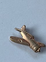 Vintage Small Gold Filled Vintage War Plane Airplane Hat or Lapel Pin or Tie Tac - £7.70 GBP