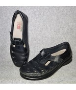 SAS Roamer Tripad Comfort Shoes Black Leather Adjustable Strap Loafer Si... - $47.76 CAD