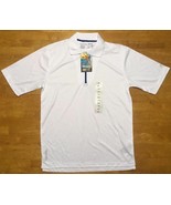 NWT Zeroxposur Men&#39;s White Short Sleeve Active Trail Water Polo Shirt - ... - £14.66 GBP