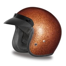Daytona CRUISER-ROOT Beer Metal Flake Dot Motorcycle Helmet - £93.82 GBP