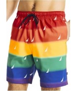Nautica Mens 8 inch Rainbow Pride Swim Shorts - $57.57