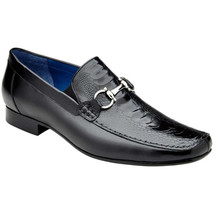 Belvedere Men's Bruno Genuine Ostrich Leg and Italian Calf Loafer Black 1026 image 5