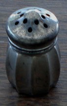 Vintage Solid Pewter Miniature Salt Shaker, GOOD CONDITION, PRETTY SHAPE - $3.95