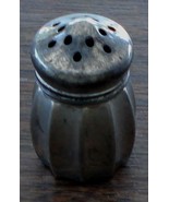 Vintage Solid Pewter Miniature Salt Shaker, GOOD CONDITION, PRETTY SHAPE - $3.95