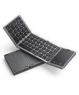 Foldable Bluetooth Keyboard with Touchpad - seenda Multi Device Recharge... - £49.23 GBP