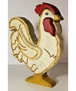 LARGE WOODEN ROOSTER 1980&#39;s HAND PAINTED for KITCHEN OR PORCH - £15.77 GBP