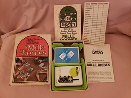 1971 Vintage Parker Brothers Mille Bornes French Card Game  - $11.99