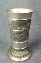 Embossed Pewter Can Cup German Vintage Roebuck - £23.55 GBP