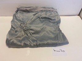 Rochelle Grey Pintuck Double Duvet Set with Pillow Cases (hw70) - £16.20 GBP