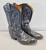 Tony Lama Cowboy Boots Size 10 D Blue Design (Shelfb9) - £37.89 GBP