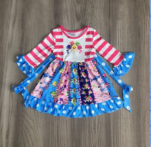 NEW Boutique Baby Shark Girls Long Sleeve Panel Twirl Dress - £6.68 GBP