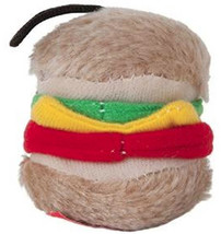 PetMate Booda Zoobilee Hamburger Plush Dog Toy 3.5&quot; Small 3 count PetMate Booda  - £17.23 GBP
