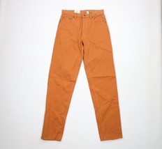 NOS Vtg 90s Calvin Klein Mens 31x34 Relaxed Fit Full Leg Denim Jeans Orange USA - £79.09 GBP