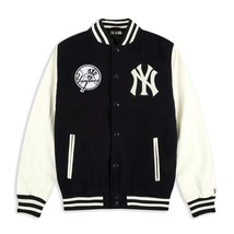 New York Yankees Varsity Jacket – Black &amp; White Wool Blend by New Era - $140.00+