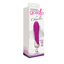 Curve Toys Gossip Charlie Waterproof Textured Silicone Vibrator Magenta - £35.13 GBP