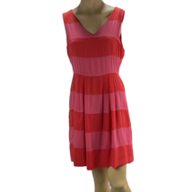 SKIES ARE BLUE Size S Pink Color Blocked Horizontal Striped Fit and Flare Dress - £21.23 GBP