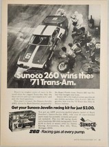 1971 Print Ad 260-Racing Gas Sunoco-Javelin AMC Race Car Driver Mark Donahue - £15.34 GBP