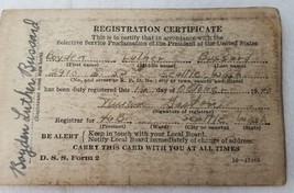 1940 Selective Service Proclamation Card 1940 DSS Form 2 16-17165 - $28.45