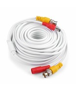 60FT WHITE BNC Plug Play Video Power Cable 4K HD CCTV Security System - $3.95