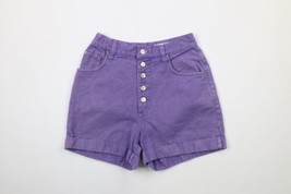 Vtg 90s Streetwear Womens Size 9/10 Faded Button Fly Cuffed Denim Shorts... - £34.21 GBP