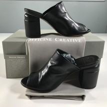 Officine Creative Zapatos sin Talón Mujer 35 5 Negro Cuero Peep Toe Bloque Ignis - £168.82 GBP