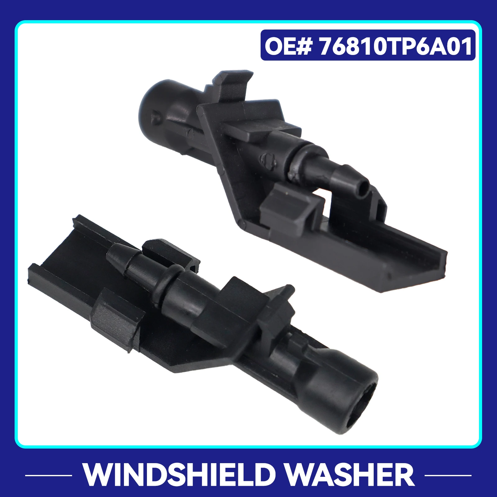 2x Car Front Windshield Washer Wiper Water Jet Spray Nozzle Set for Honda CR-V - £10.24 GBP