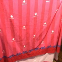 Hello Kitty Pink Flat Twin Sheet Striped Stars  - £11.74 GBP