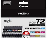 Ten-Pack Of Ink Tanks For The Canon Pgi-72. - $173.99