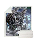 The Black King Dragon Throw Blanket - $55.90+