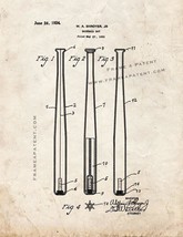 Baseball Bat Patent Print - Old Look - $185.46 MXN+
