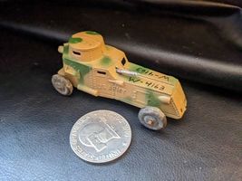 Vintage Tootsietoy Tootsie Toy US Army Armored Car Black Wheel WWI Milit... - $47.06
