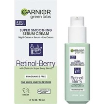 GarnierGreen Labs 3-in-1 SUPER SMOOTHING SERUM Cream, Retinol Berry 1.7 ... - $13.85