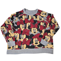 Minnie Mouse Sweater Womens Reversible Sweatshirt All Over Print Cartoon Kidcore - £14.89 GBP